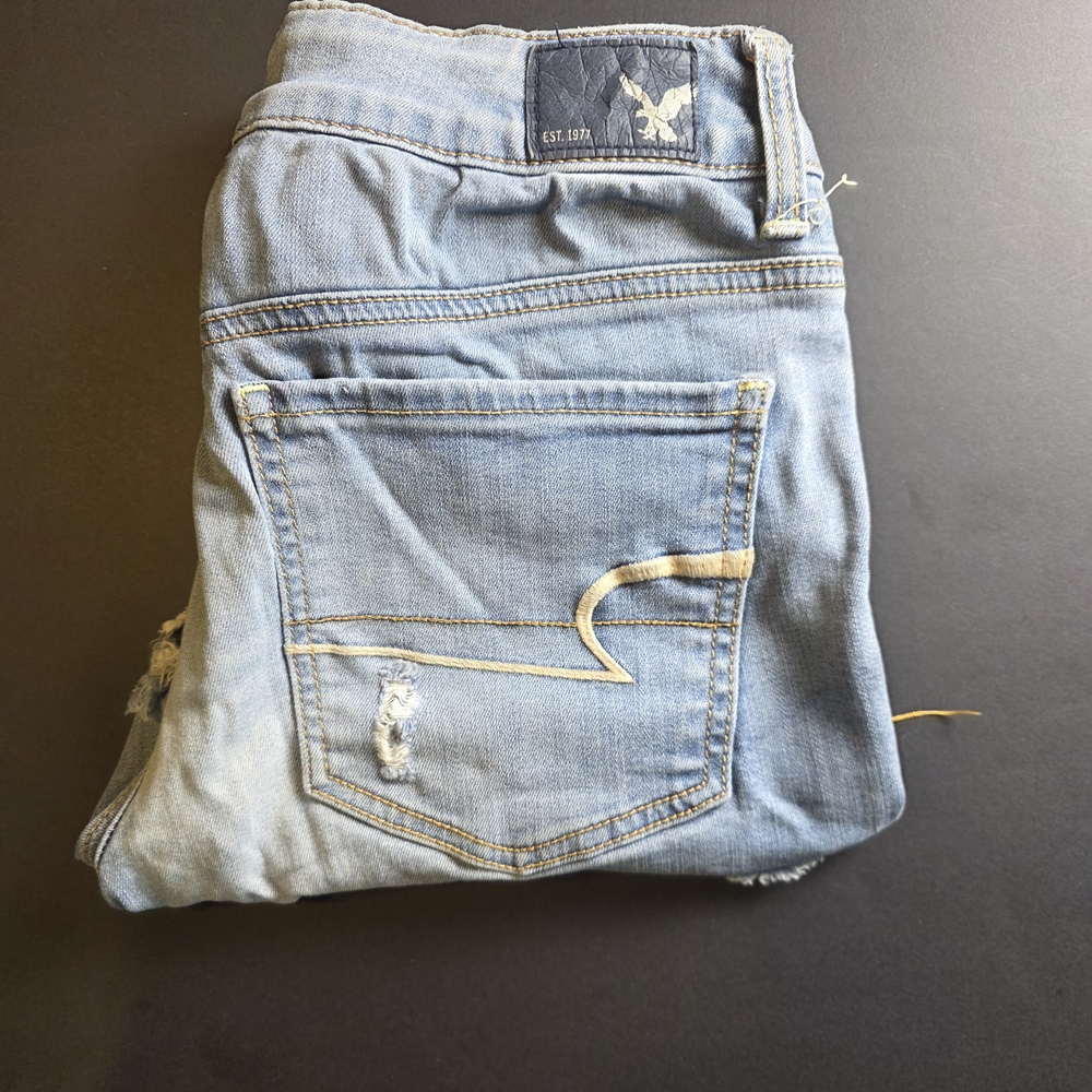 Light Blue Denim Women’s Shorts - American Eagle Outfitters